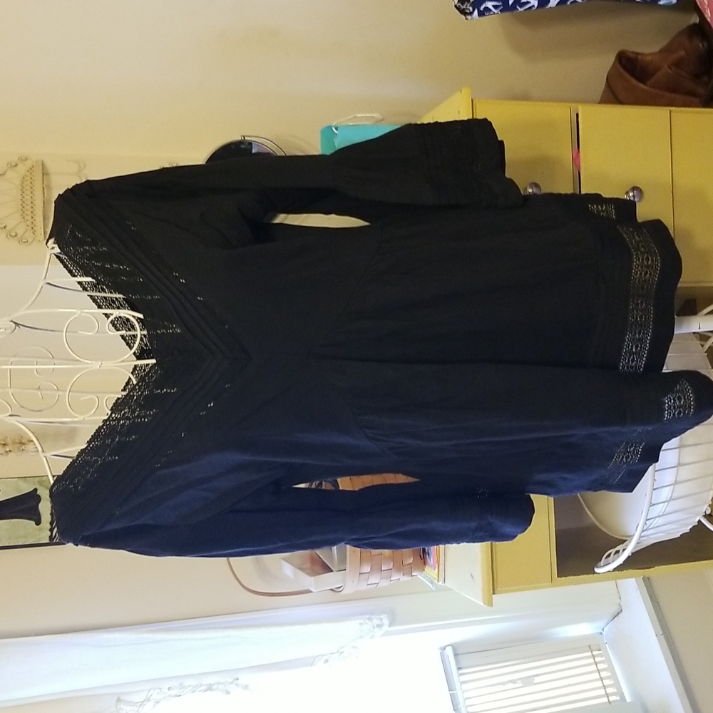 Women's black pullover top